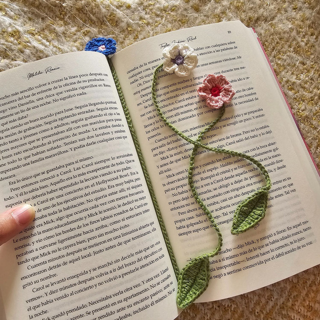 Set de marcapáginas flores