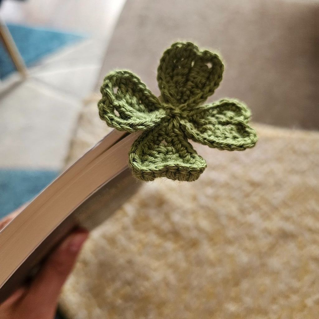 Marcapáginas trébol de la suerte