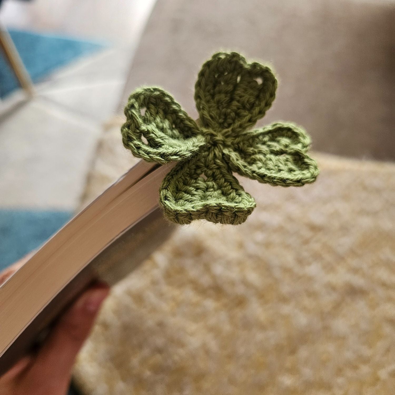 Marcapáginas trébol de la suerte